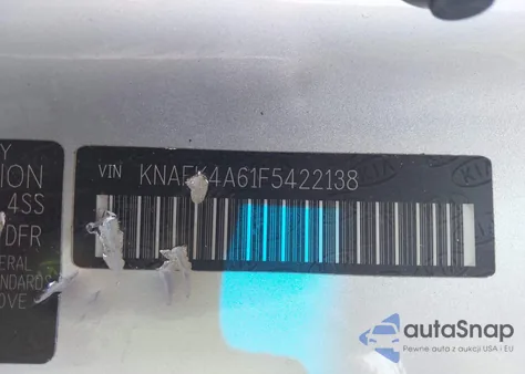 2015 Kia Forte Lx из США, поврежденный, VIN KNAFK4A61F5422138